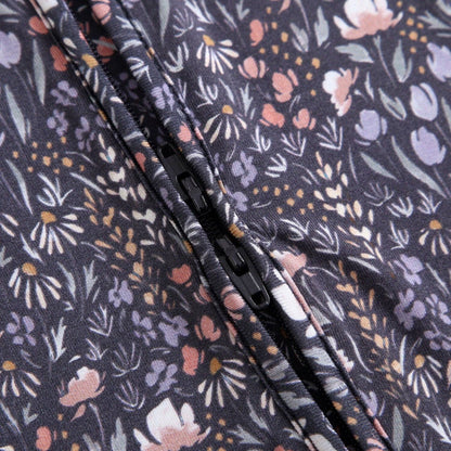 Dark Vintage Garden Zip Romper | Early Grey