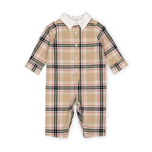 Organic Plaid Poplin Romper | Hope & Henry