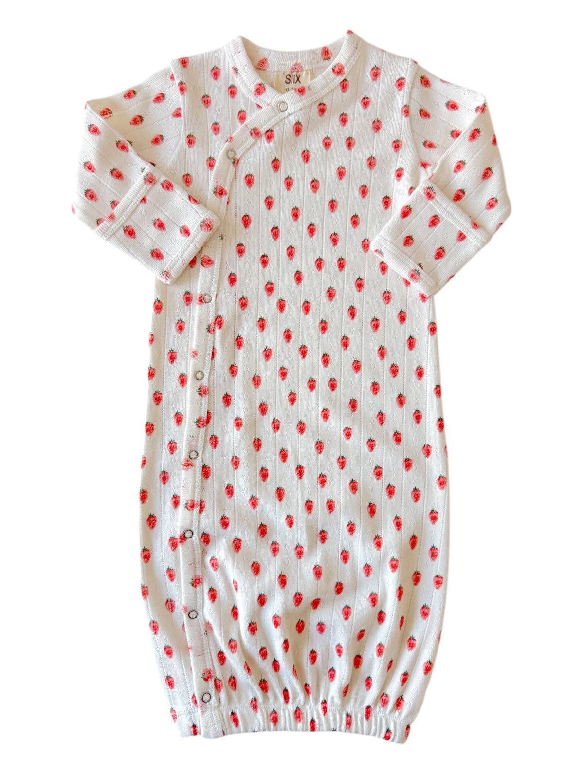 White Strawberry Organic Pointelle Gown | Siix Collection