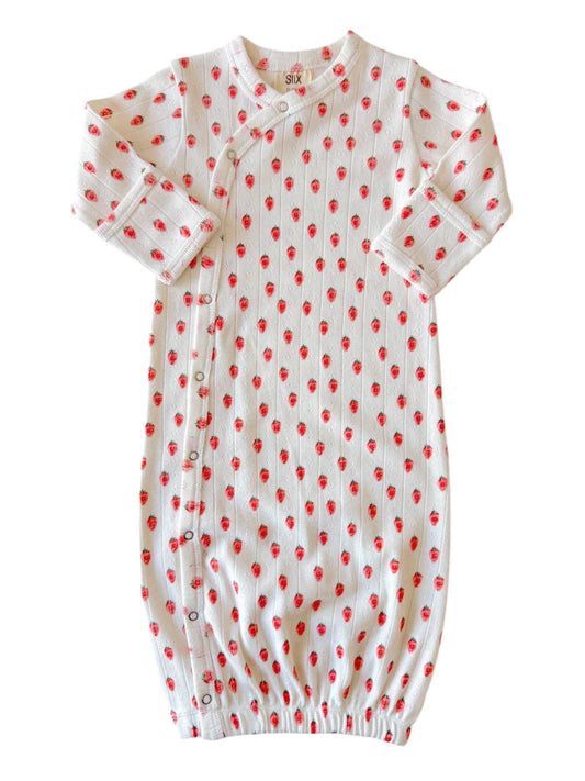 White Strawberry Organic Pointelle Gown | Siix Collection