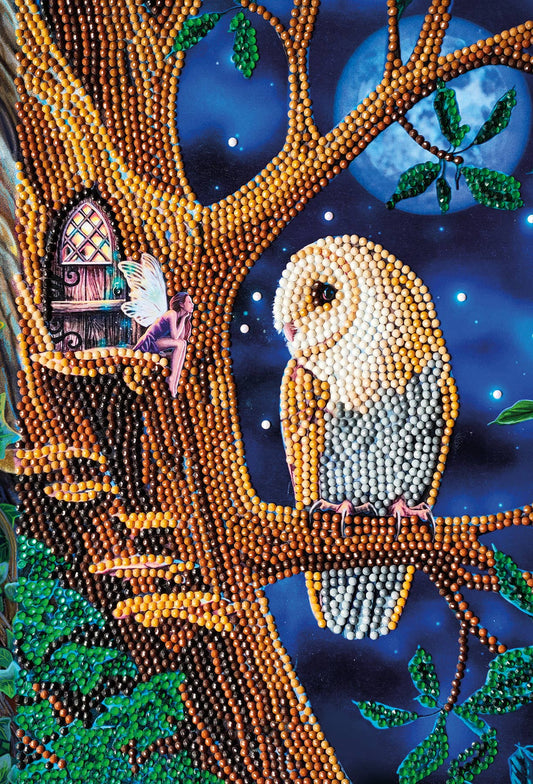 Crystal Art Notebook Kit: Owl and Fairy Tree | Outset Games