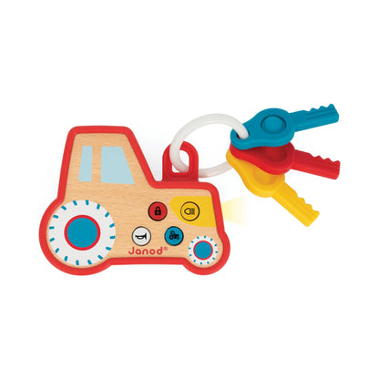 Farm Sounds & LED Tractor Key Ring | Janod
