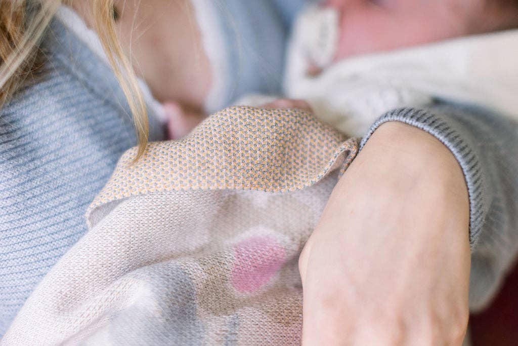 Sun Bunny Cotton Knit Blanket | Helmsie