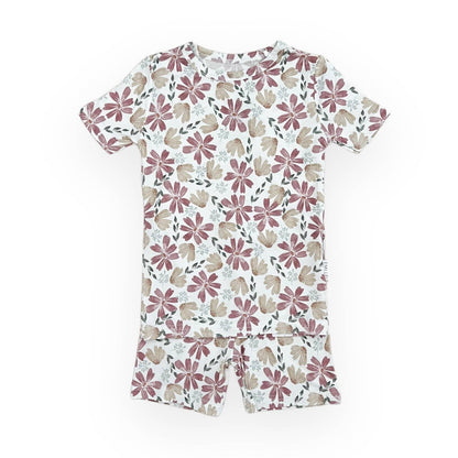 Watercolor Flora Bamboo Pajama Short Set | Emi Lei
