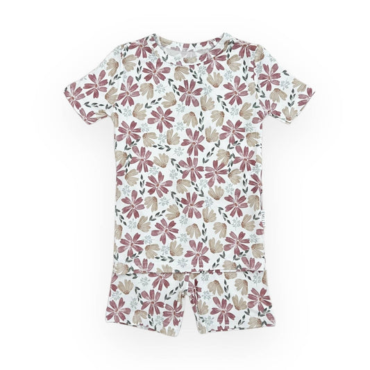 Watercolor Flora Bamboo Pajama Short Set | Emi Lei