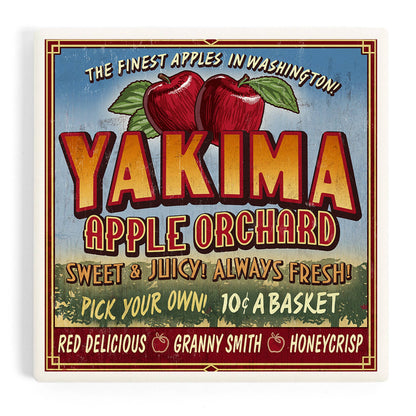 Yakima Apple Orchard Coaster | Lantern Press