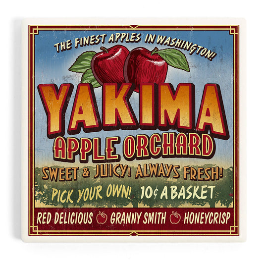 Yakima Apple Orchard Coaster | Lantern Press
