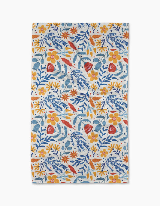 Folk Flora Tea Towel | Geometry