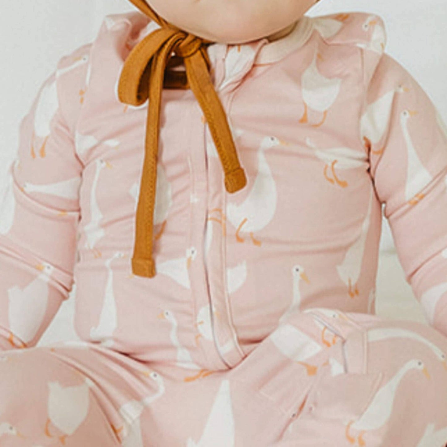 Goosie Zip-Up Footie Pajama | Copper Pearl