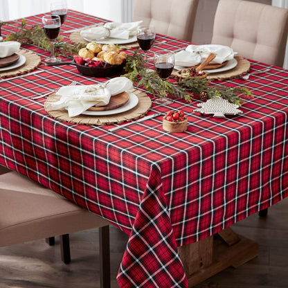 Glad Tidings Plaid Tablecloth | DII