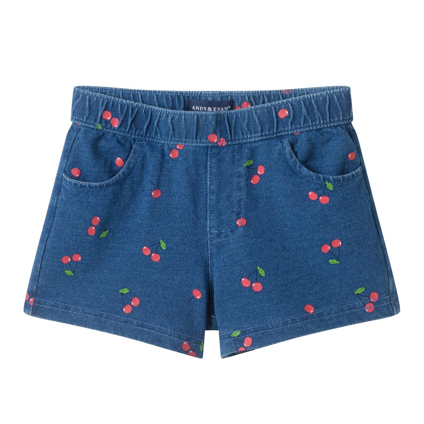 Blue Cherry Knit Denim Short | Andy & Evan