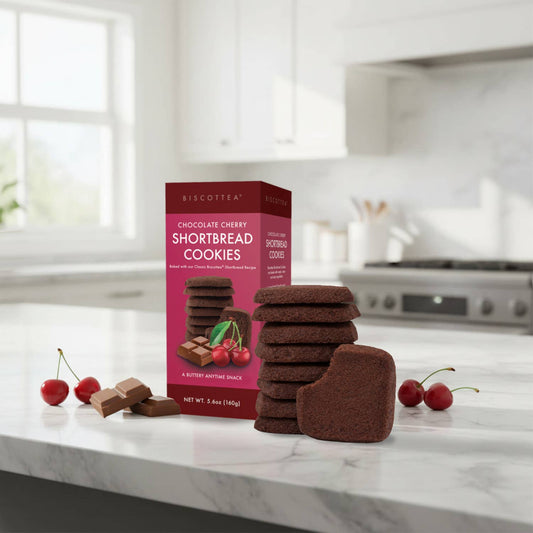 Chocolate Cherry Shortbread | Biscottea Baking Co.
