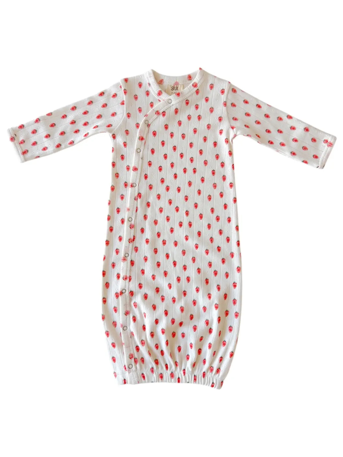 White Strawberry Organic Pointelle Gown | Siix Collection
