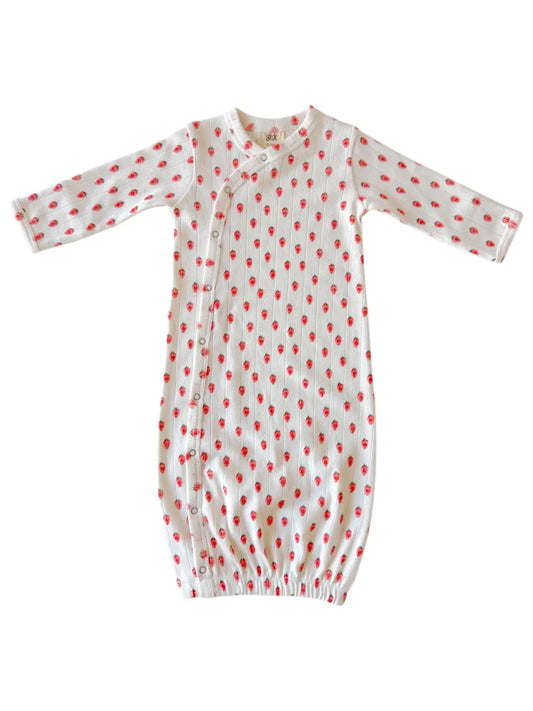 White Strawberry Organic Pointelle Gown | Siix Collection