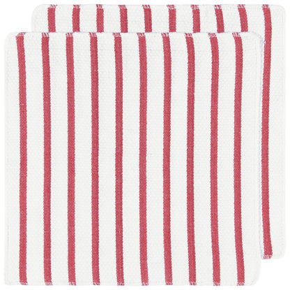Basketweave Red Dishcloths (Set of 2) | Danica