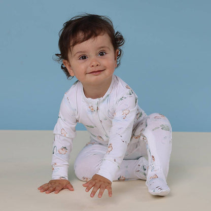 Duck Pond Organic Zip Footie | Snuggle Hunny