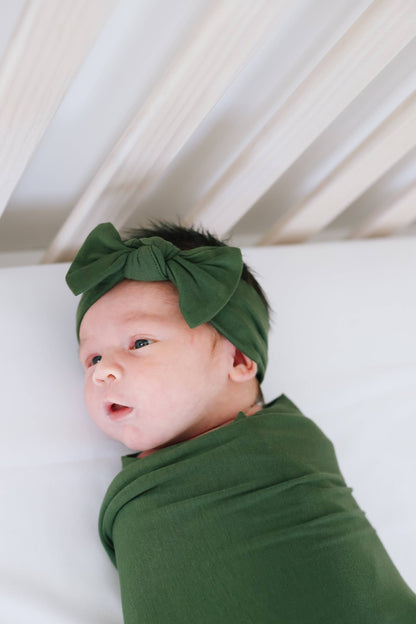 Alder Knit Headband Bow | Copper Pearl