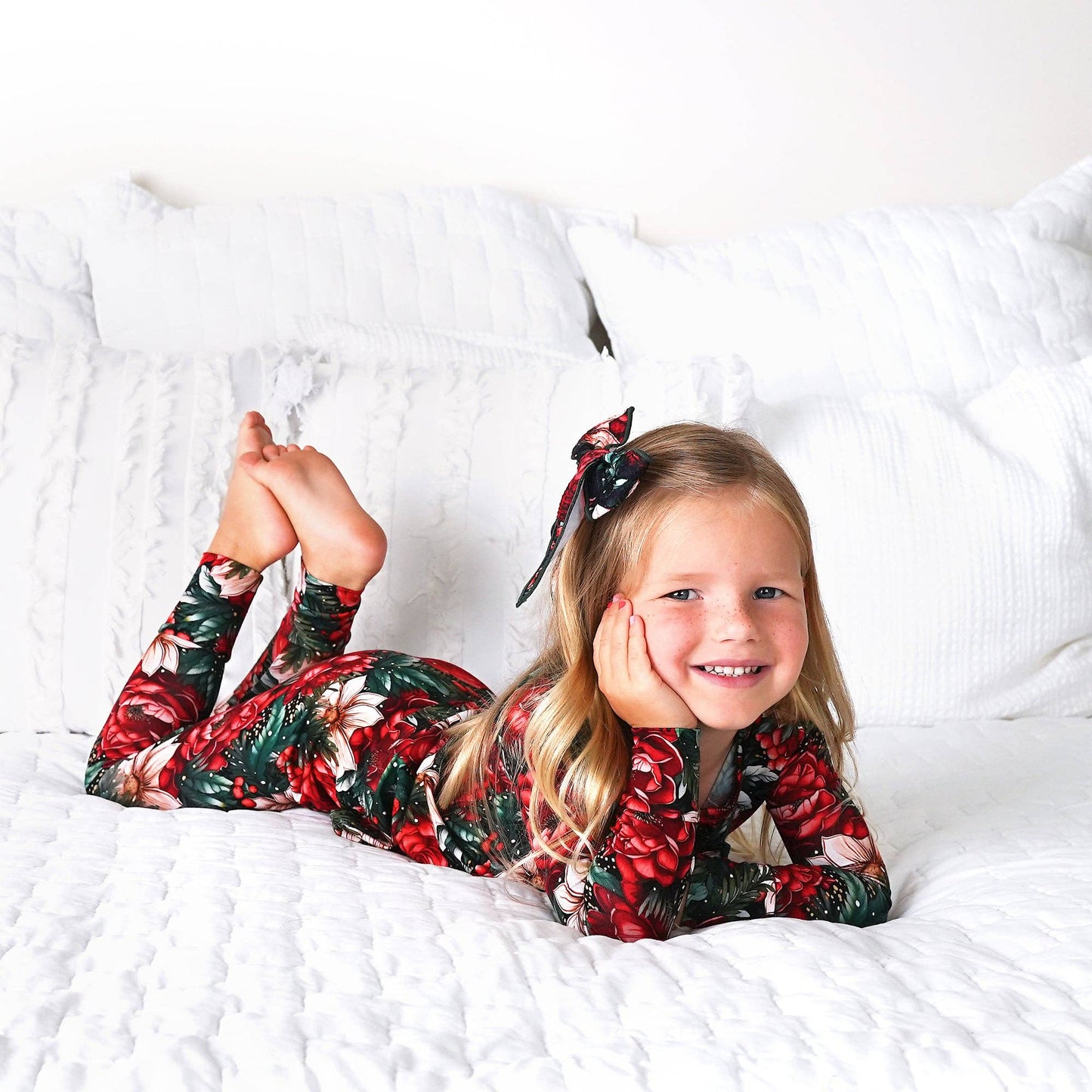 Gloria Floral Ruffle Bamboo Pajama Set | Gigi & Max