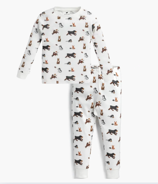 Football Pups Pajama Set | Monica + Andy