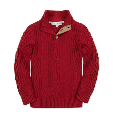 Organic Mock Neck Cable Sweater | Hope & Henry