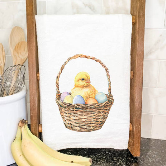 Easter Basket Chick Towel | Indigo Tangerine