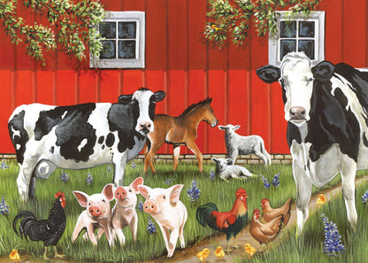 Red Barn Farm 35pc Tray Puzzle | Cobble Hill Puzzles