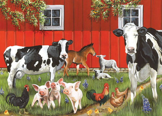 Red Barn Farm 35pc Tray Puzzle | Cobble Hill Puzzles