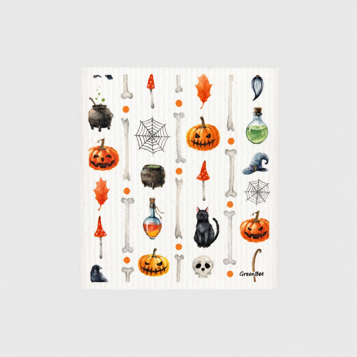 Halloween Swedish Dishcloth | Green Bee Towels