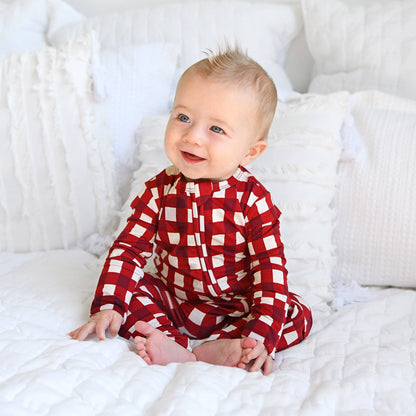 Emery Plaid Zip Romper | Gigi & Max