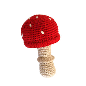 Hand Crocheted Toadstool Rattle | Cheengoo
