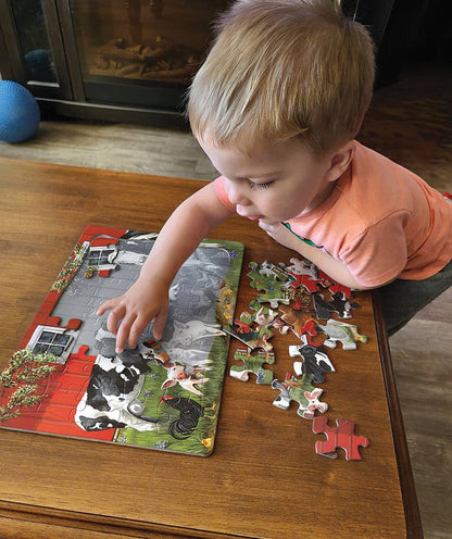 Red Barn Farm 35pc Tray Puzzle | Cobble Hill Puzzles