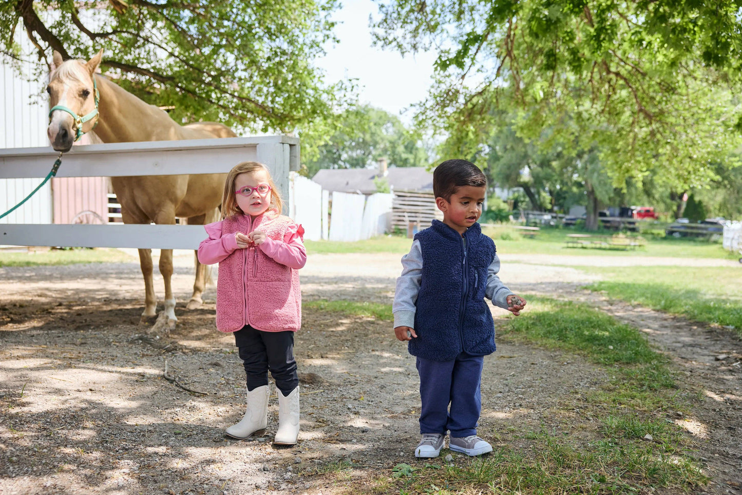 Navy Sherpa Vest | Monica + Andy