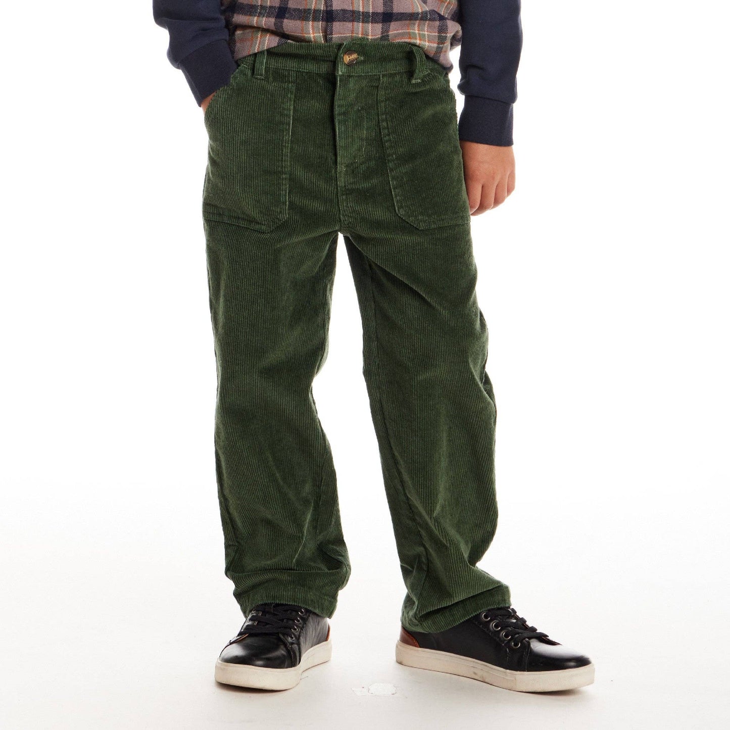 Green Wide Leg Corduroy Pants | Andy & Evan