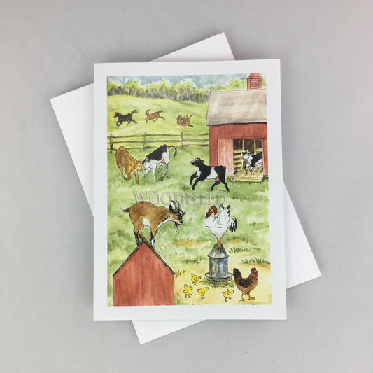 Farm Frolic Notecard | Woodfield Press