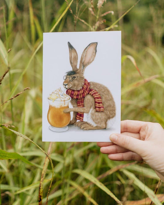 "Buttered Beere with Hare E. Potter" Blank Card | Ripples Greeting Cards