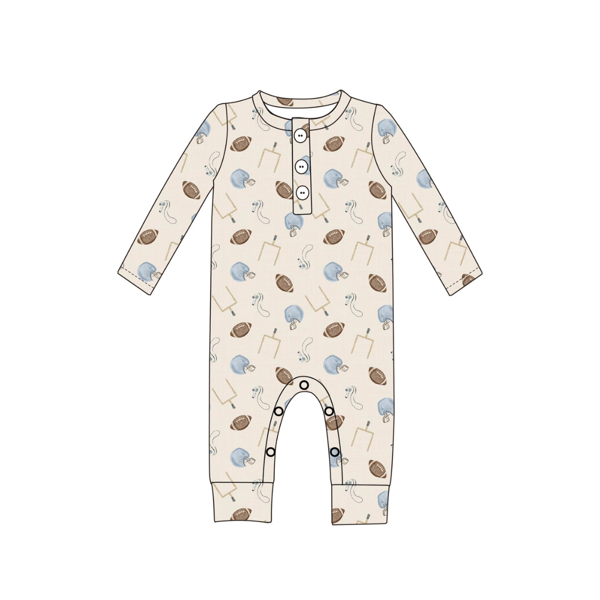 Football Henley Romper | Emi Lei