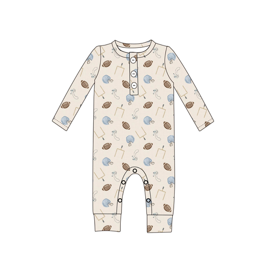 Football Henley Romper | Emi Lei