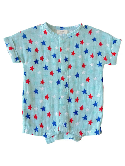 Blue Splendid Stars Muslin Shortall | Siix Collection