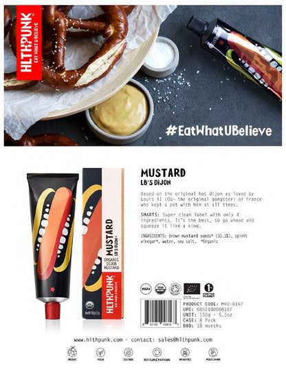 LB's Dijon Mustard Organic - 5.3oz (150gm) | HLTHPUNK