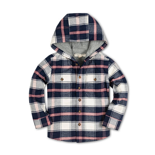 Hooded Flannel Shirt Jacket | Hope & Henry