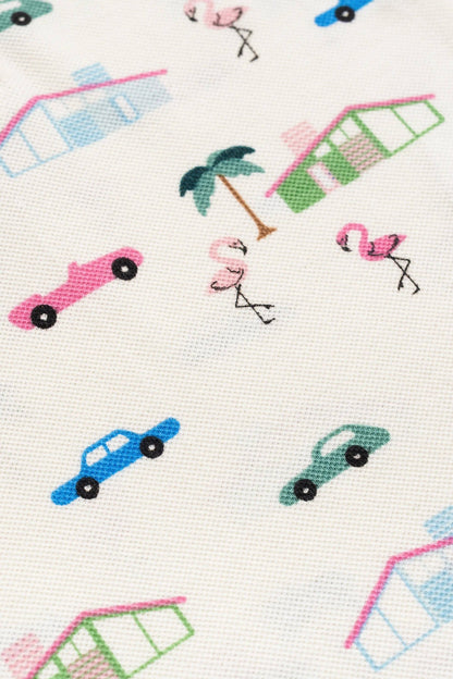 Retro Palm Springs Shorty Polo Romper | Monica + Andy