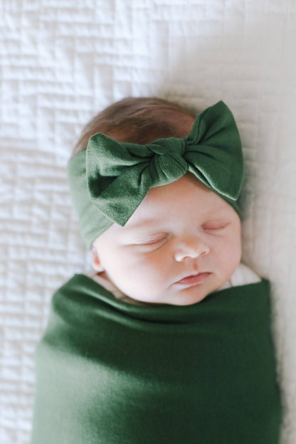Alder Knit Headband Bow | Copper Pearl