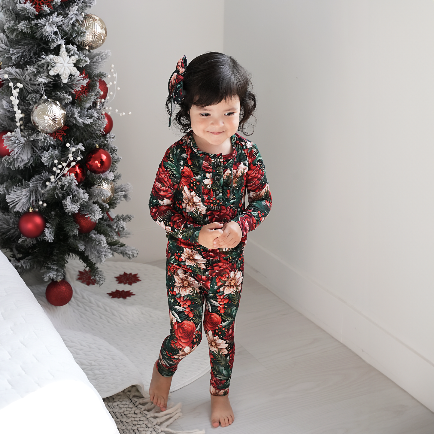 Gloria Floral Ruffle Bamboo Pajama Set | Gigi & Max