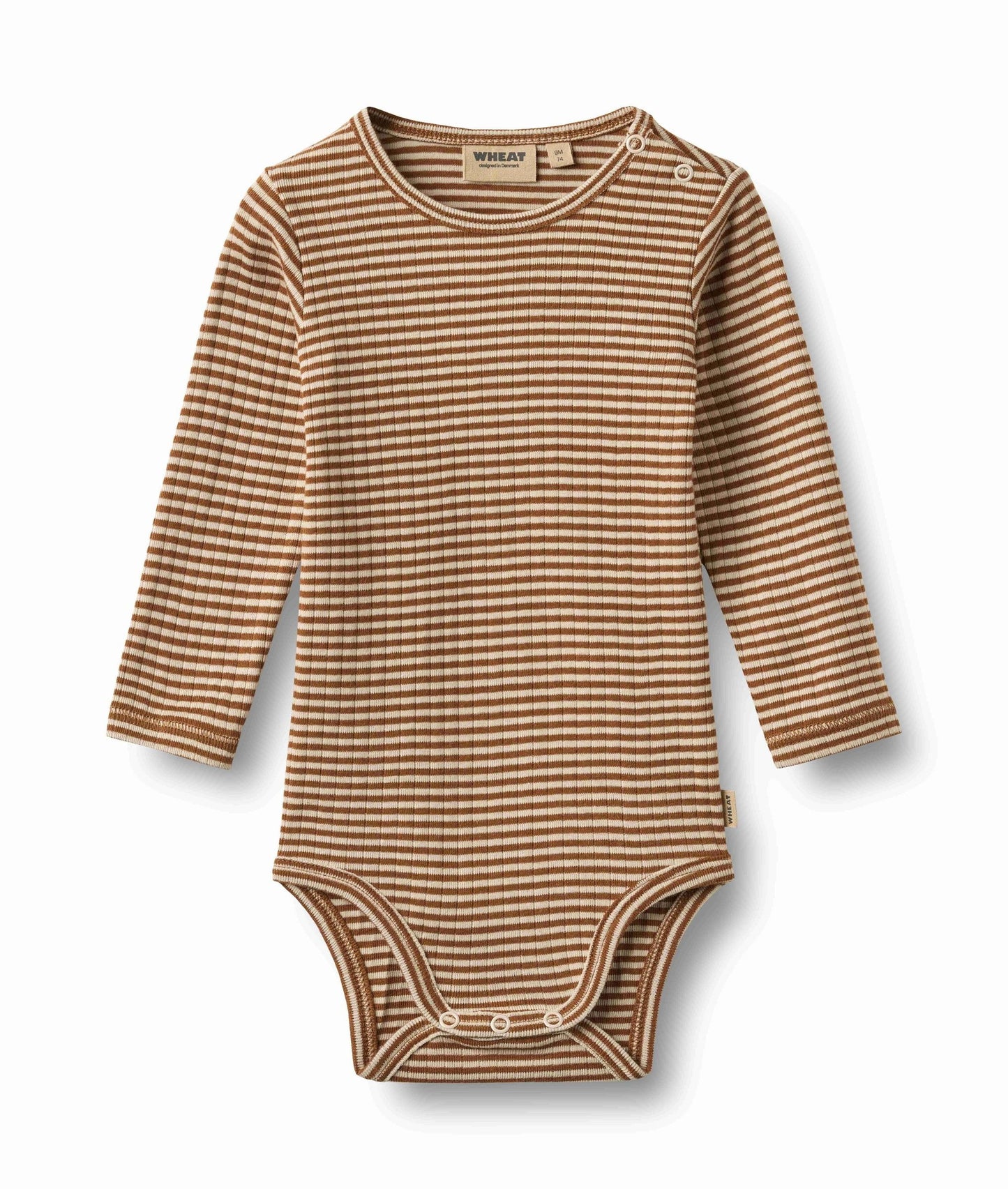 Freddie Warm Hazel Strip Bodysuit | Wheat