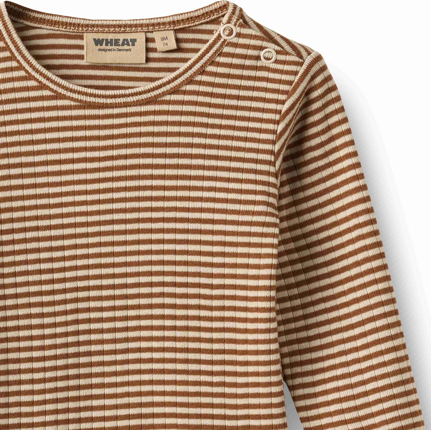 Freddie Warm Hazel Strip Bodysuit | Wheat