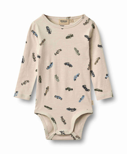 Freddie Cars Bodysuit | Wheat