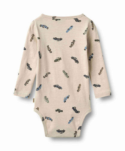 Freddie Cars Bodysuit | Wheat