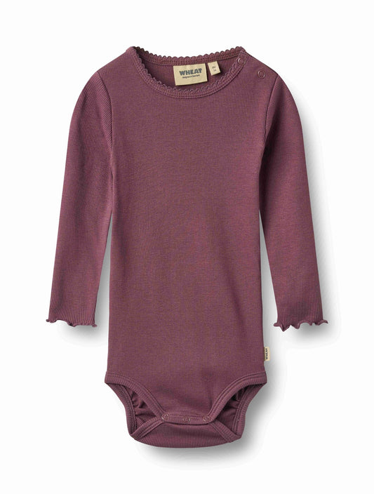 Regitze Eggplant Bodysuit | Wheat