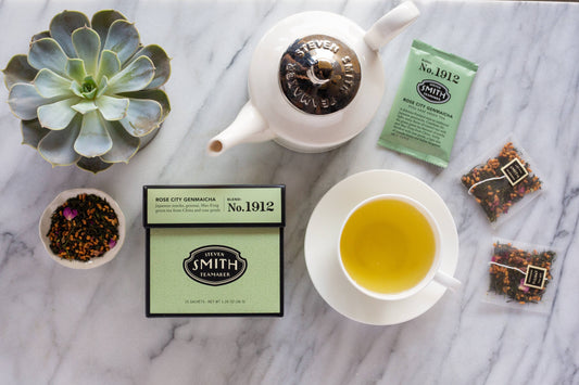 Rose City Genmaicha Green Tea Carton (15 Sachets) | Smith Teamaker