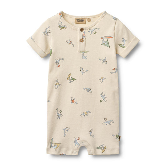 Whale Friends Alfred Jumpsuit | Wheat
